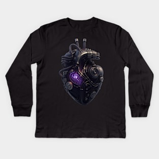 Cyborg Heart 4 Kids Long Sleeve T-Shirt